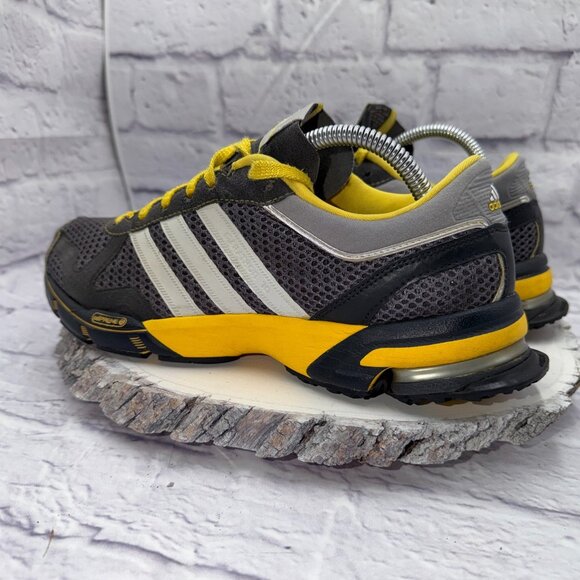 Adidas Marathon 10 adiPRENE Women's Size 10.5 Running Shoes Gray Yellow Sneakers - Picture 10 of 15